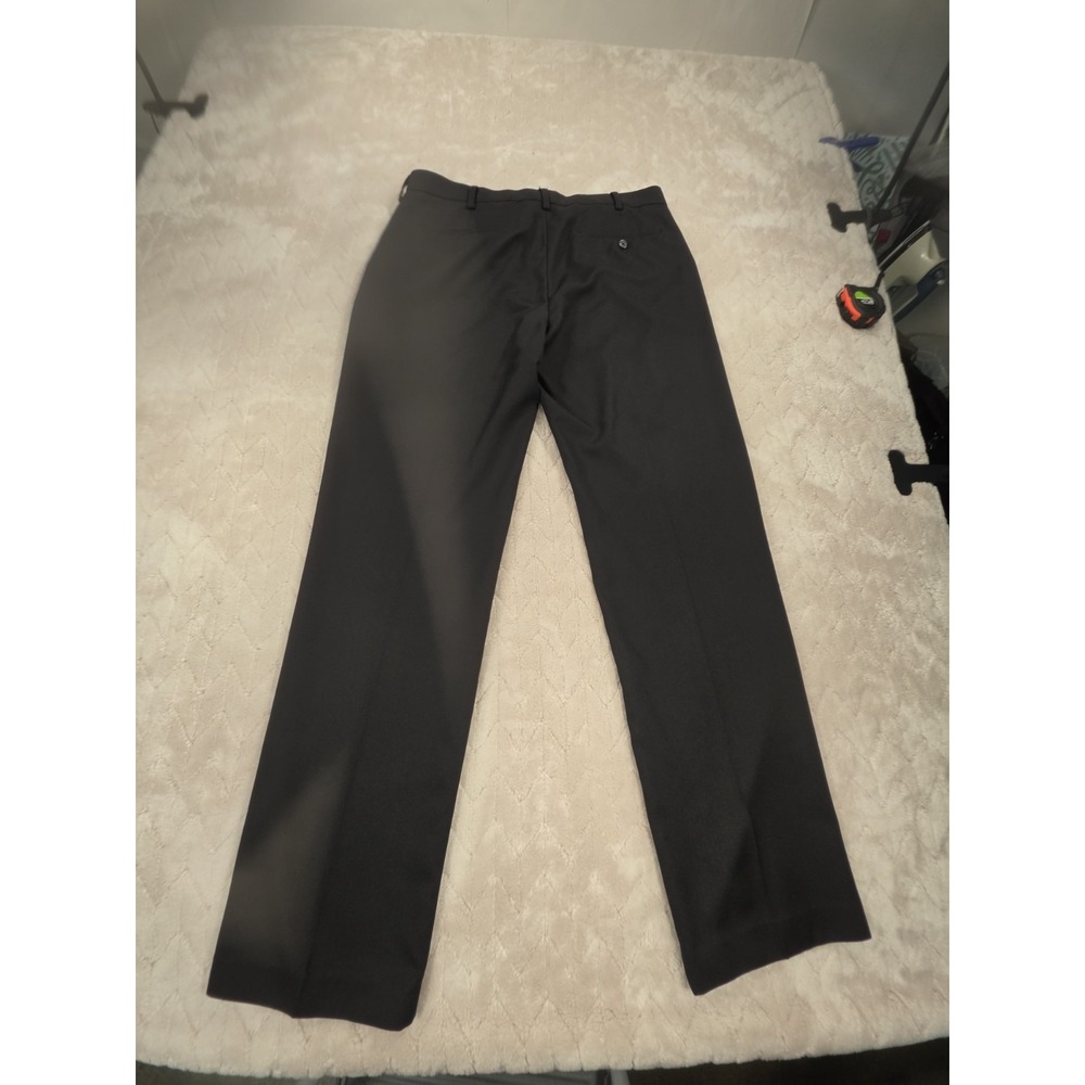 Van Heusen Flex Slim Fit Flat Front Stretch Pants Black Mens 34x32 - Picture 4 of 12